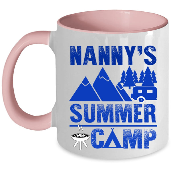 Cool Gift For Camping Mom Coffee Mug, Nanny's Summer Camp Accent Mug