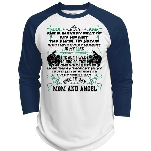 She Is My Mom And Angel T Shirt, Being A Mom T Shirt, Awesome T-Shirts  (Polyester Game Baseball Jersey)