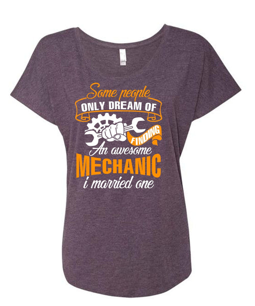 Awesome Mechanic T Shirt, Being A Mechanic T Shirt, Cool Shirt (Ladies' Triblend Dolman Sleeve)