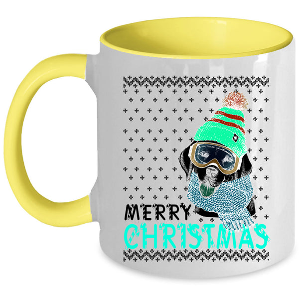 Cute Gift For Dog Lovers Coffee Mug, Merry Christmas Accent Mug