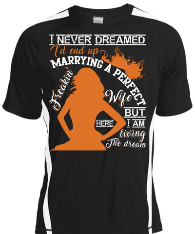 A black t-shirt with the shopify logo