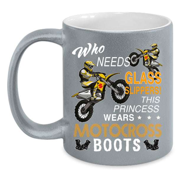 This Princess Wears Motocross Boots Coffee Mug, Cute Girls Coffee Cup
