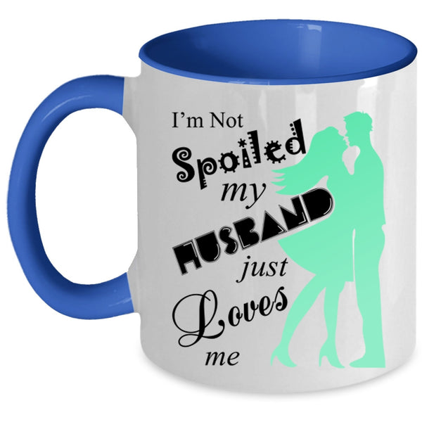 Cute Love Coffee Mug, My Husband Just Loves Me Accent Mug