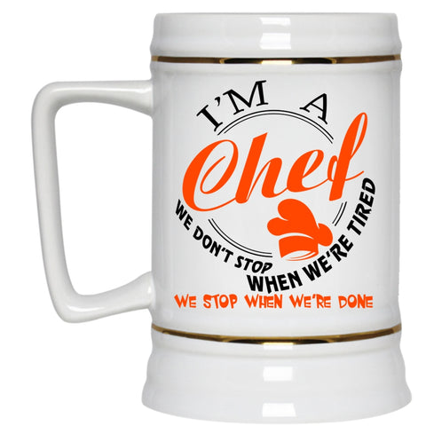 Awesome Gift For Chef Beer Stein 22oz, I'm A Chef Beer Mug