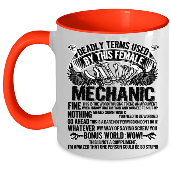 Cute Gift For Female Mechanic Coffee Mug, Female Mechanics Accent Mug