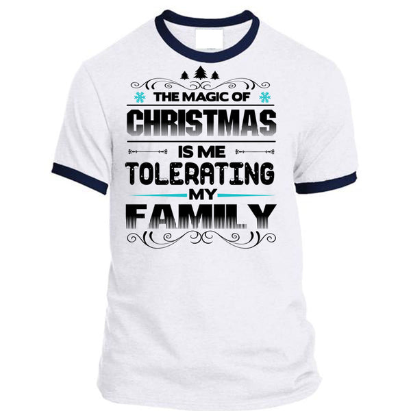 A black t-shirt with the shopify logo