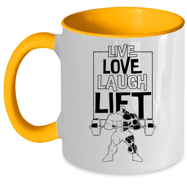 Cool Sport Coffee Mug, Live Love Lift Accent Mug