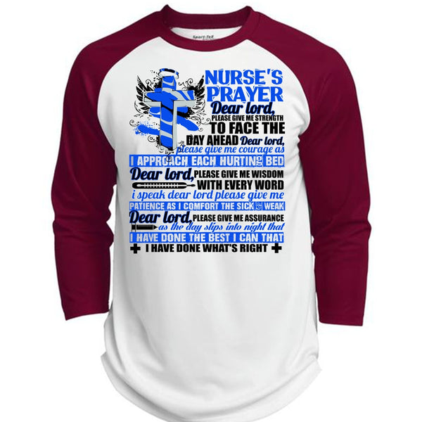 Nurse's Prayer T Shirt, I Love Nursing T Shirt, Awesome T-Shirts  (Polyester Game Baseball Jersey)