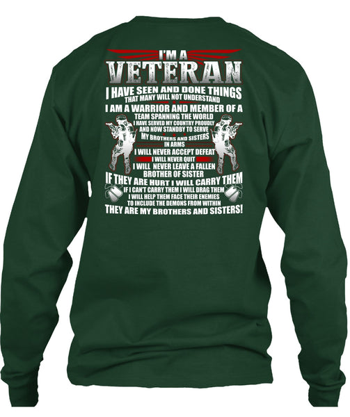 I'm A Veteran T Shirt, My Brothers And Sisters T Shirt