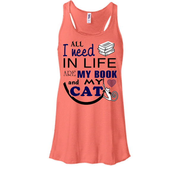 All I Need In My Life Are Book And Cat Shirt, I Love My Cat Shirt