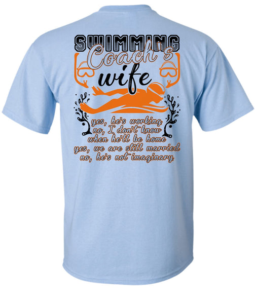 Swimming Coach's Wife T Shirt, I Love Swimming T Shirt