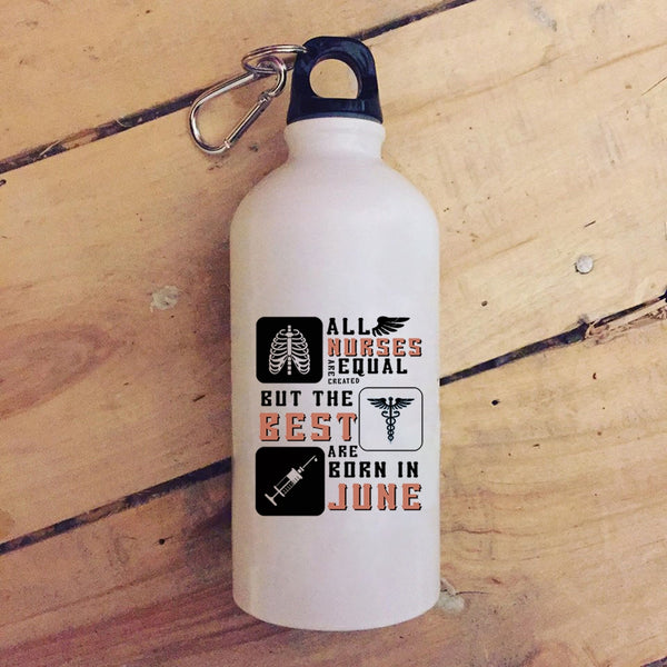 The Best Nurses Are Born In June 20 oz Stainless Steel Bottle,Funny Nurses Outdoor Sports Water Bottle