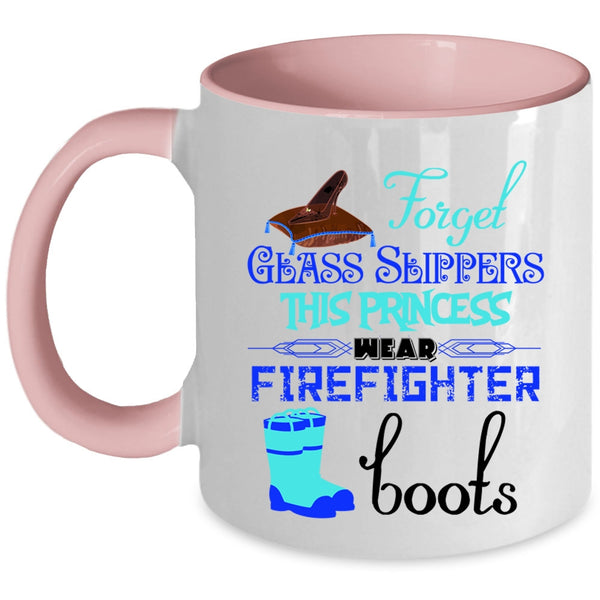 Cute Fireman Coffee Mug, This Princess Wear Firefighter Boots Accent Mug