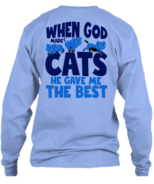 When God Made Cats T Shirt, I Love My Cats T Shirt