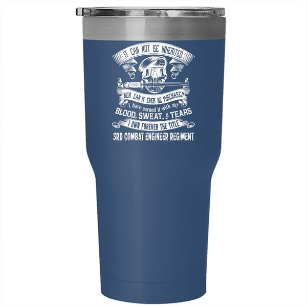 3RD Combat Engineer Regiment Tumbler 30 oz Stainless Steel, Cool Engineers Travel Mug