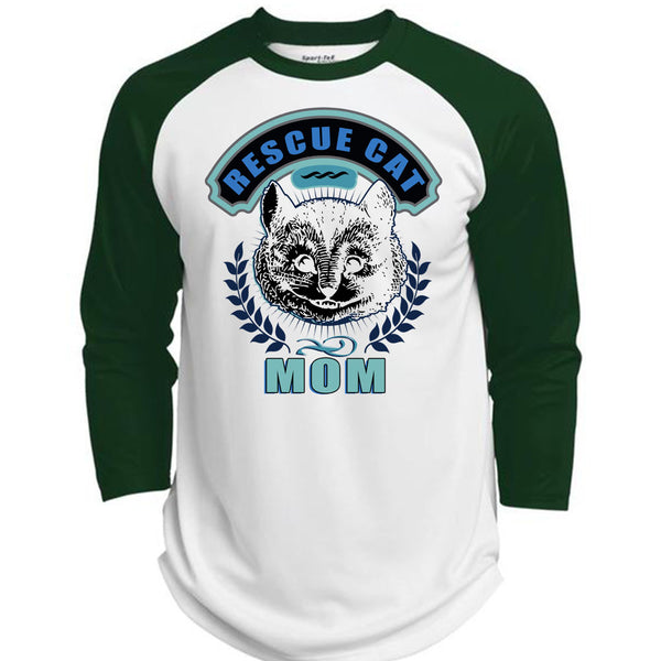 Rescue Cat Mom T Shirt, Being A Mother T Shirt, Awesome T-Shirts  (Polyester Game Baseball Jersey)