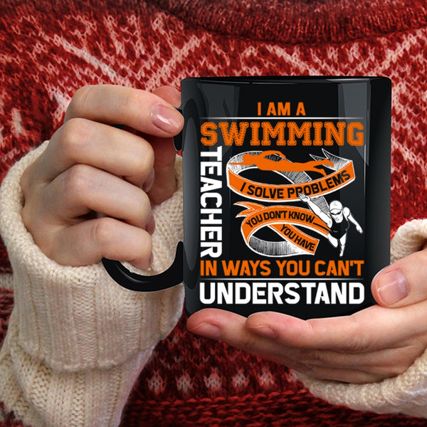 I Am A Swimming Teacher Coffee Mug, Awesome Swimming Teacher Coffee Cup