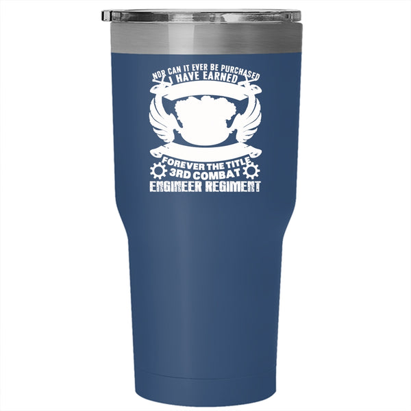3rd Combat Engineer Regiment Tumbler 30 oz Stainless Steel, Awesome Engineers Travel Mug