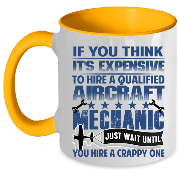 Cute Aircraft Mechanics Coffee Mug, Aircraft Mechanic Accent Mug