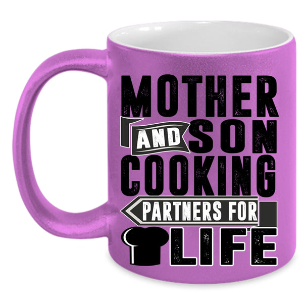 Cooking Partners For Life Coffee Mug, Mother And Son Accent Mug