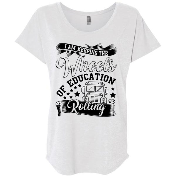 Wheels Of Education Rolling T Shirt, I Love Bus T Shirt, Awesome T-Shirts