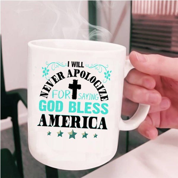 Cool Gift For American Coffee Mug, God Bless America Cup