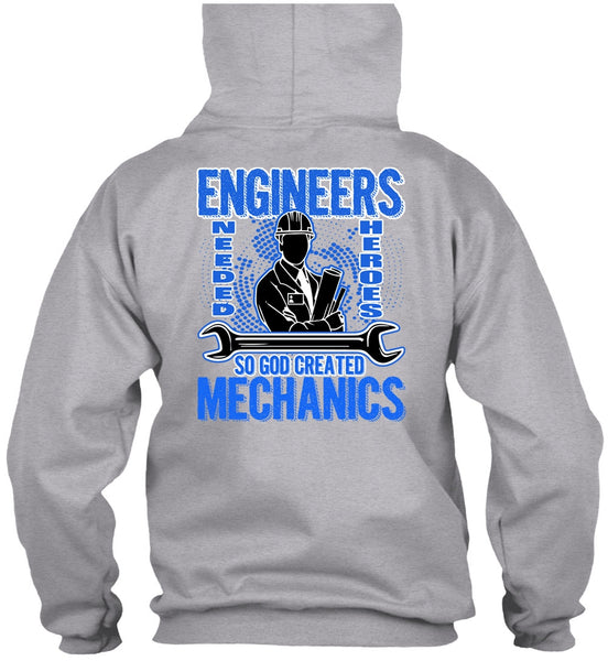 God Created Mechanics T Shirt, Engineers T Shirt