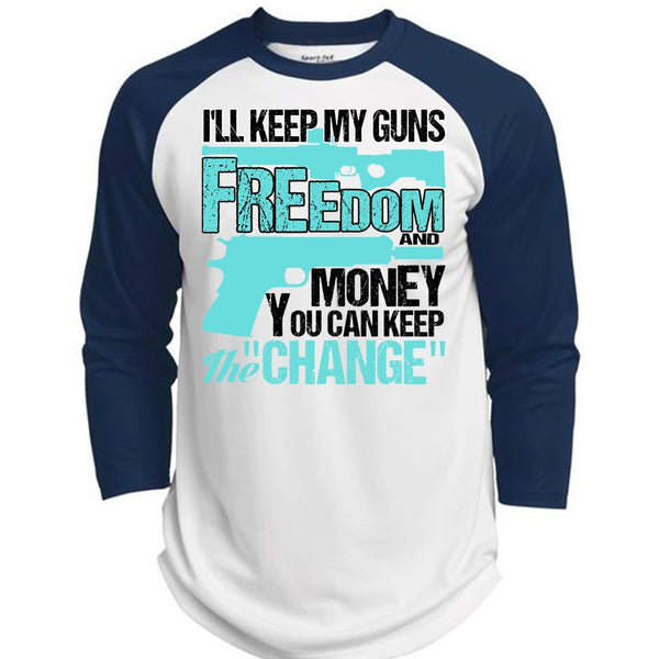 I'll Keep My Guns T Shirt, I Love Veteran T Shirt, Awesome T-Shirts  (Polyester Game Baseball Jersey)