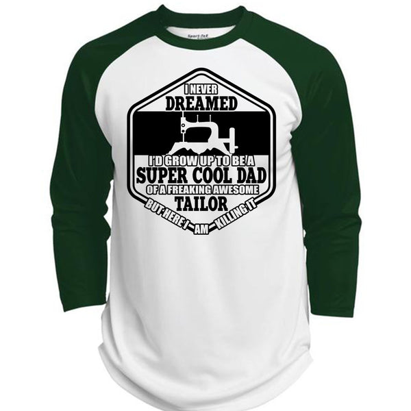 I'd Grow Up To Be A Cool Dad T Shirt, I Love Sewing T Shirt, Awesome T-Shirts  (Polyester Game Baseball Jersey)