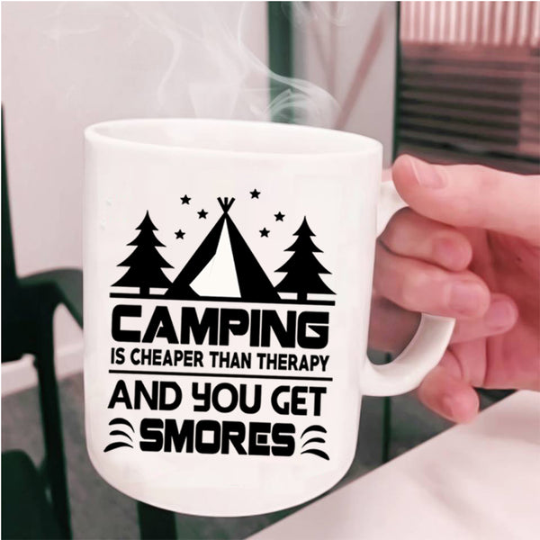 Cute Gift For Camper Coffee Mug, Camping Is Cheaper Cup