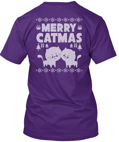 Merry Catmas T Shirt, Funny Winter T Shirt