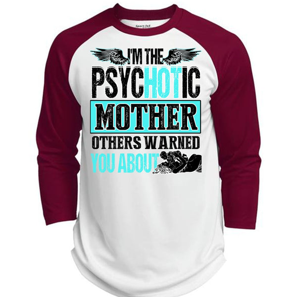 I'm The Psychotic Mother T Shirt, I Love Mom T Shirt, Awesome T-Shirts  (Polyester Game Baseball Jersey)