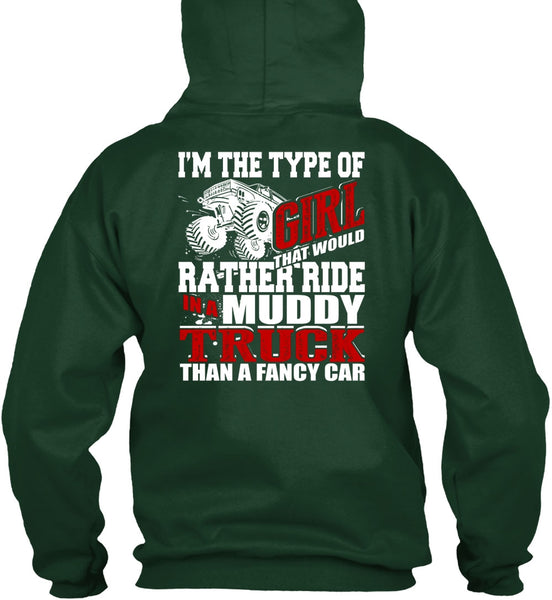 Ride In A Muddy Truck T Shirt, Fancy Car T Shirt