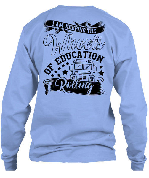 Wheels Of Education Rolling T Shirt, I Love Bus T Shirt