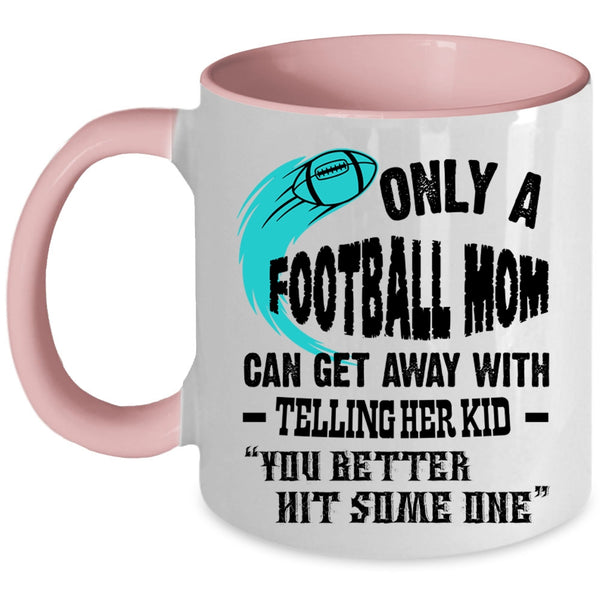 Awesome Football Mom Coffee Mug, Football Mom Accent Mug