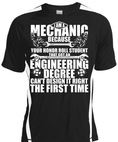 A black t-shirt with the shopify logo