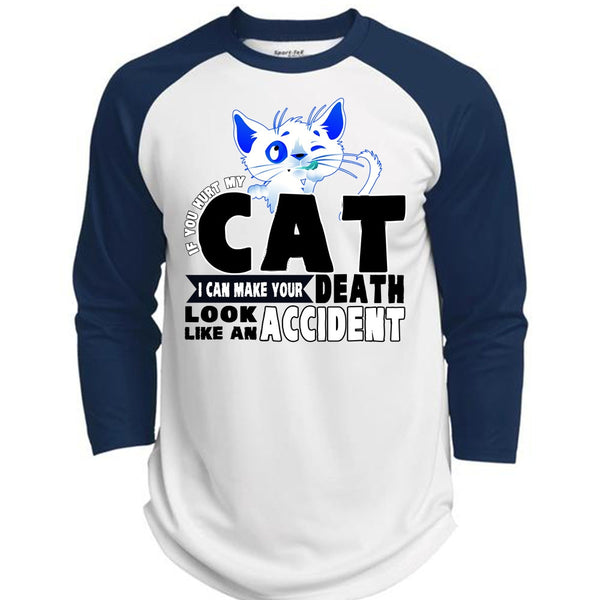 You Hurt My Cat T Shirt, I Love Cat T Shirt, Awesome T-Shirts  (Polyester Game Baseball Jersey)