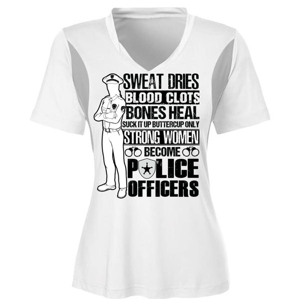 Strong Women Become Police Officers T Shirt, I Love Police T Shirt, Awesome T-Shirts