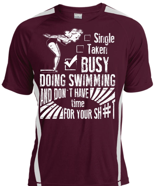 Busy Doing Swimming T Shirt, Being A Swimmer T Shirt, Cool Shirt