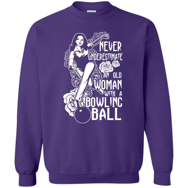 An Old Man With A Bowling Ball T Shirt, Coolest Bowling Sweatshirt