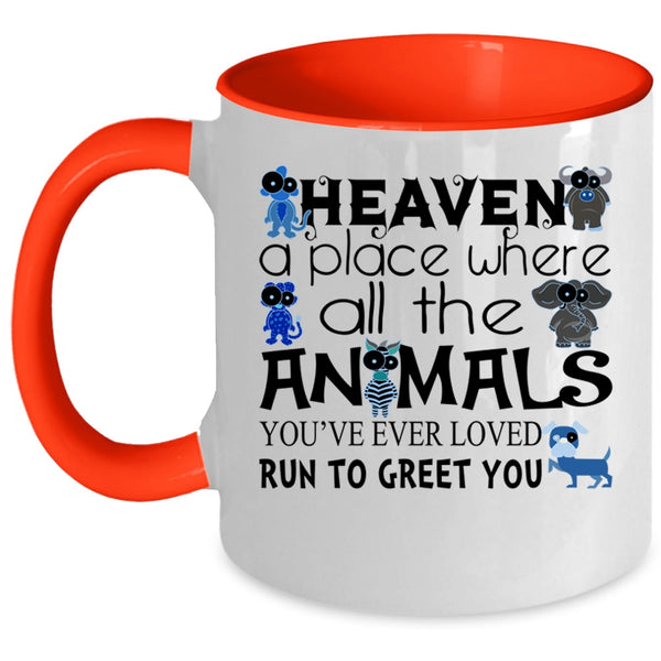 Heaven A Place Where All The Animals Cup, Lovely Cats Mug