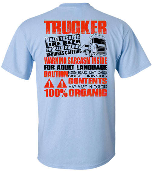 Trucker Multitasking Like Beer T Shirt, Adult Language T Shirt