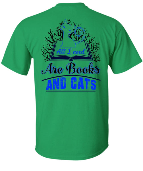 All I Need Are Books And Cats T Shirt, I Love Cat T Shirt