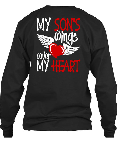 My Son's Wings Cover My Heart T Shirt, Being A Son T Shirt