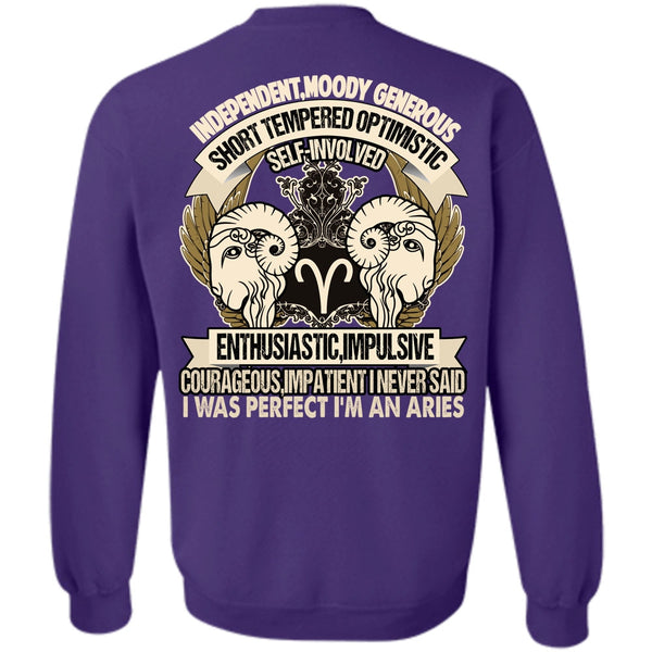 Short Tempered Optimistic T Shirt, I Love Aries Sweatshirt