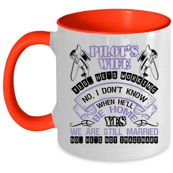 Cool Gift For Pilot's Wife Coffee Mug, Pilot's Wife Accent Mug