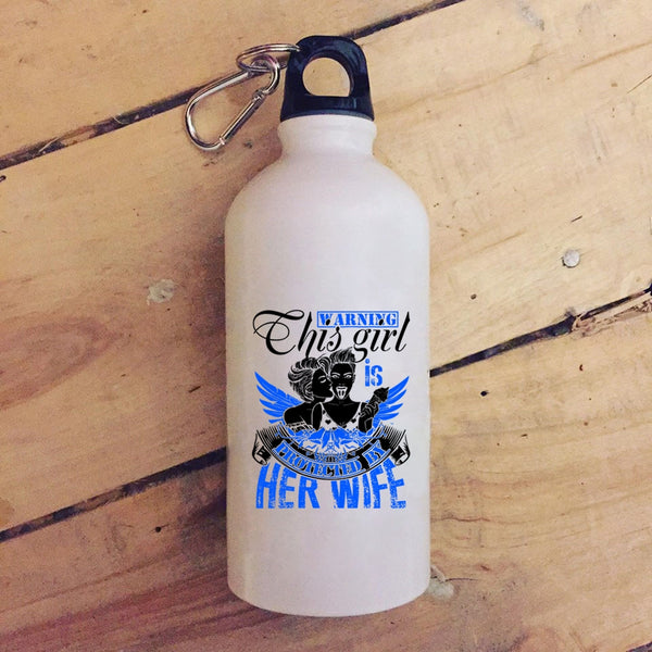 This Girl Is Protected By Her Wife 20 oz Stainless Steel Bottle,Cute Gift For Les Outdoor Sports Water Bottle