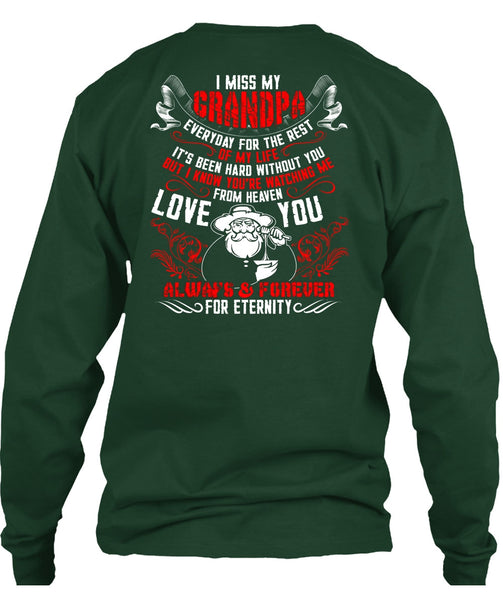 I Miss My Grandpa T Shirt, Watching Me From Heaven T Shirt