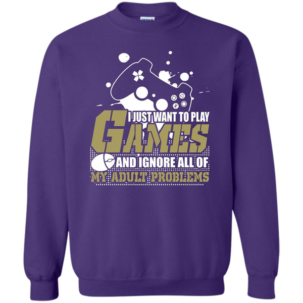 Ignore All Of My Adult Problems T Shirt, Coolest Gamer Sweatshirt