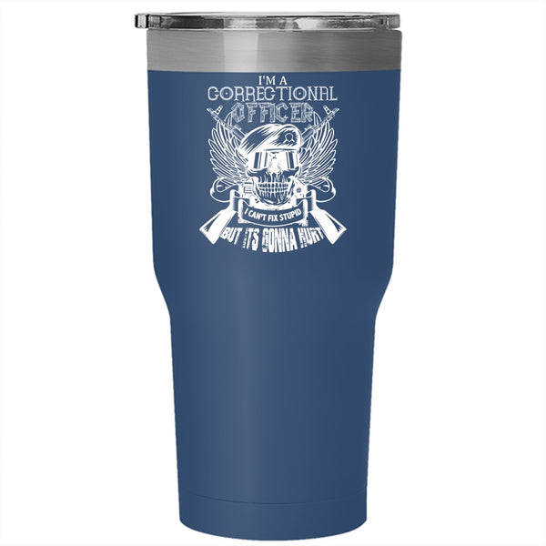 I'm A Correctional Officer Tumbler 30 oz Stainless Steel, Cool Correctional Officer Travel Mug
